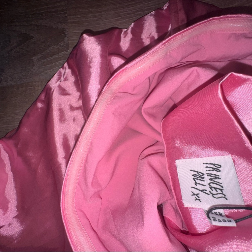 Princess Polly satin pink Shaya Strapless Maxi Dress tie bow back 4 NWT - Picture 11 of 15